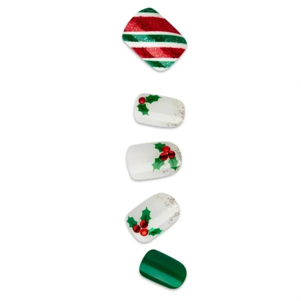 imPress Limited Edition Holiday Festive Lights Short Press On Nails 93124